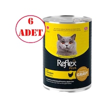 Reflex Plus Kedi Konservesi Sos İçinde Parça Etli Tavuklu 400 Gr 6 Ad