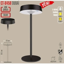 Cata Solar Şarjlı Ledli Dubai Masa Lambası 3 Renk Işık Abajur Çok Renkli