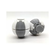 Alvera Press Küresi 3d Baskı Dönüşen Mekanik Fidget Stres Oyuncağı-gri-beyaz