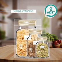 Altınyaldız Metal Kapaklı Kavanoz Görünümlü Saklama Poşeti 9 Adet 3 Büyük, 3 Orta, 3 Küçük