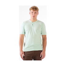 Dufy Su Yeşili Erkek Slim Fit Düz Düğmeli O Yaka Triko - 104631 Su Yeşili