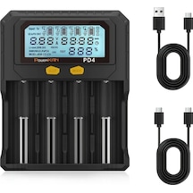 Fochsia Powerkan Pd4 Şarj Cihazı Deşarj Ve Test Fonksiyonlu 3.6v 3.7v 3.85v Li İon 3.2v Lifepo4 1.2v Ni Mh Ni Cd Pil Şarj