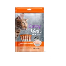 Catty Bistro Tavuklu Ve Yengeçli Yetişkin Kedi Krema Ödülü 5 X 14 Gr
