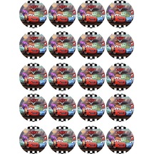 Cars Yenilebilir Yuvarlak Kurabiye Resim Baskı