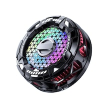 Mey İthalat Fs02 15w Rgb Radyatör Telefon Soğutucu Fan - Siyah