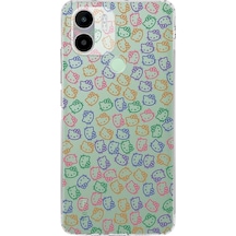 Redmi A2 Plus Slim Fit Kapak Hello Kitty Tasarımlı Şeffaf Silikon Şeffaf