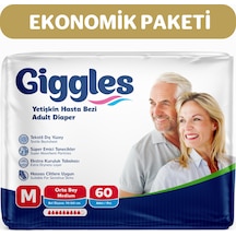 Giggles Yetişkin Bel Bağlamalı Hasta Bezi Medium 2 x 30'Lu Giggles Yetişkin Bel Bağlamalı Hasta Bezi Medium 2 x 30'Lu