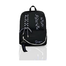 Laptop Bölmeli Okul Çantası Siyah Füme 1141