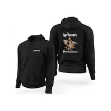Satyricon Nemesis Divina Siyah Fermuarlı Limited Edition Kapşonlu Sweatshirt