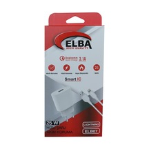 Elba Elb07-usb-25wıos Beyaz 25w Usb Ev Şarj Kafa+ Usb 1mt Lightning Kablo Qc4.0 Hızlı Şarj