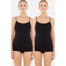 Dagi 5007 Kadın 2'li Ayarlanabilir İp Askılı Atlet-siyah Siyah