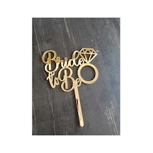 Bride To Be Gold Renk Pleksi Pasta Süsü Caketopper Bekarlığa Veda Partisi Pasta Süsü