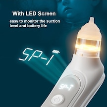 Novahub Moveevo Otomatik Bebek Burun Aspiratörü: 5 Seviye, Düşük Gürültü, Müzik & Işık, 3'lü Uç+kutu