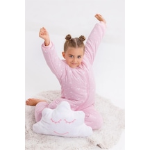 Cantoy Kız Erkek Çocuk Kalın Elyaf Dolgulu Premium Kalite 2.5 Tog Desenli Uyku Tulumu Pembe
