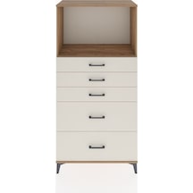 Hyperion Dolap Tek Raflı 5 Çekmeceli 88x44x182 Çam-aytaşı Çam