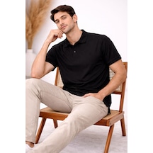 Classics Men Turbulance Polo Yaka Kısa Kol Erkek Tişört 7597 Siyah