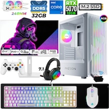 Fazeon Astra X810 i7-14700F 32 GB 1 TB M.2 NVMe SSD 12 GB RTX5070 24.5" Free Dos Masaüstü Oyuncu Bilgisayarı