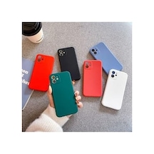 - İphone 11 Uyumlu Köşeli Lansman Kılıf, Kadife İç Yüzeyli Darbe Emici Silikon Koruma İphone 12 Görünümlü Köşeli Görünüm - Gece Mavisi 50 x 22
