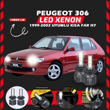 Peugeot 306 1999-2002 Kısa Far Uyumlu Şimşek Etkili Led Xenon Premium Series H7