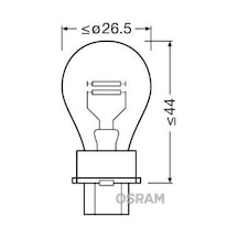 Ampul 12v P27/7w Fren Ampulü Plastik Soketli 10 Adet