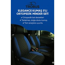 Bentley Continental Gtc Cabrio 2005-2011 Trobus Elegance Ortopedik Araç Koltuk Minderi 5'li Set, Hava Yastığı Uyumlu Siy