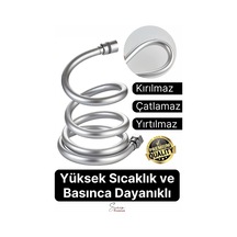 Gümüş Dayanıklı Esnek Kırılmaz Çatlamaz Patlamaz Sızdırmaz Pvc Banyo Duş Musluk Hortumu 1,5 Metre Çok Renkli
