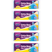 Parex Güçlü Çöp Torbası Orta Boy Beyaz 5'li 55 x 60 CM