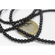Onix (Oniks) Taşı Parlak Dizi 4mm Gümüş