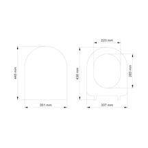 Visam Mimoza Yavaş Kapanan Klozet Kapağı Üstten Sıkmalı