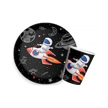Uzay Temalı Space Tabak Bardak Set 8 Li - Tüm Yaşlar