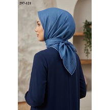 Locella Lo'cella Soft Pamuk Eşarp Mavi 297-121 Çok Renkli
