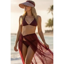 Beyaz - Bordo