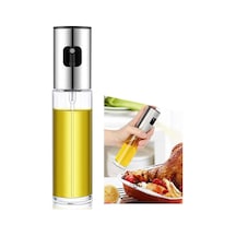 Pratik Püskürtmeli Sprey Cam Şişe Zeytinyağı Sirke Yağ Püskürtücü Yağdanlık Airfryer Yağlık 100ml Çok Renkli