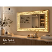 Dikdörtgen Dokunmatik Işıklı Banyo Aynası 80-60 Çap Açık Gri