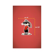 Çok Renkli 14x9,5 Cm Bugs Bunny Sticker, Araba Ve Laptop İçin Abanoz