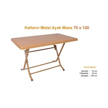 Netbazaars Plastik Katlanır Masa 70x120 Ölçülerinde Nocolor-850751dc