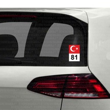 Düzce 81 Il Plaka Sticker Ayyıldız Türkiye Etiket Stickerı 477679122