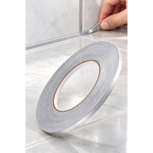 10 Adet Fayans Arası İzolasyon Bandı Kendinden Yapışkanlı Şerit Bant, Duvar Ve Karo Zemin İçin, Gri Silver , Tile Gap Tape