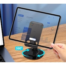 Katlanabilir Telefon Ve Tablet Tutucu Stand, 360 Derece Dönebilen Ayarlanabilir Masaüstü Tel Tu