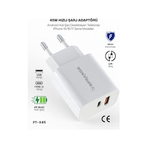 Samsung Uyumlu Galaxy S23 S24 S25 Plus / S23 S24 S25 Ultra Hızlı Şarj Aleti 45w Pd Type-c Usb-a Şarj