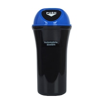 Cbtx Mini Araç Çöp Kovası İtmeli Kapak Tasarımı Araç Kapısı Bardak Tutucu Koltuk Arkası Plastik Çöp Kovası - Safir
