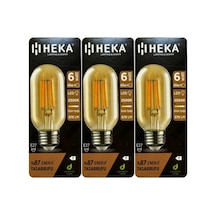 Tr Led Ampul, 6w 48w Eşdeğeri , 2500k Gün Işığı, E27 Duy, Şeffaf, 3 Adet Diğer