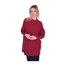 Invee İnvee Körüklü Triko Tunik Bordo 6250