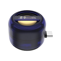 Mini Telefon Hoparlörü, Hoparlörle Şarj Edilebilir Fiş, Telefon Kompakt, Mavi, 41x41x34mm