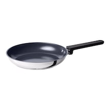Ikea Mıddagsmat Tava 24 Cm Krom - Siyah 1 Parça Gümüş - Siyah