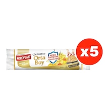 Koroplast Vanilya Büzgülü Orta Boy 15Li Çöp Torbası X 5 Paket