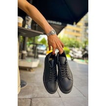 Aymood Mn979 - Santoni Crt Spor Erkek Ayakkabı Sıyah Siyah
