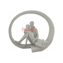Polyester Çember İçindeki Sevgililer 27x22cm HYK267
