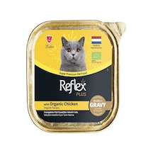 Reflex Et Parçacıklı Organik Tavuklu Yetişkin Kedi Maması 6 x 85 G