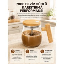 Manyetik Karıştırıcı Kupa - 400 Ml, C Tipi Şarjlı, Akıllı Tasarım Yeni Nesil Çok Renkli